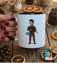 Kişiye Özel Karikatürlü Asker Kupa Bardak 30 Ağustos Zafer Bayramı Hediyesi