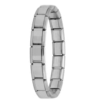 İtalyan 18-21cm Beden Seçenekli Charm Çelik Bileklik scb38 (Beyaz)