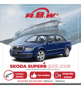 RBW Skoda Superb 2005-2008 Ön Muz Silecek Takımı (Siyah)