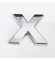 Cemax X Harfi 3,75 cm Krom Yapışkanlı