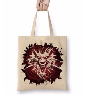 The Witcher Wolf Silhouette Bez Çanta Uzun Saplı