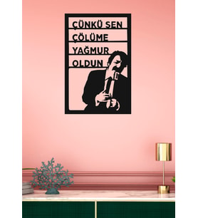 DEKOR TRENİ Çünkü Sen Dekoratif Ahşap Tablo (Beyaz)