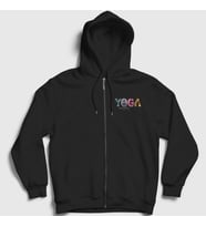 Presmono Unisex Siyah Everyday Meditasyon Hediye Yoga Fermuarlı Kapüşonlu Sweatshirt 508510tt