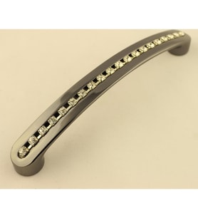 Gürcay Sıralı Taşlı Lama Kulp 128mm Füme (2 Adet)