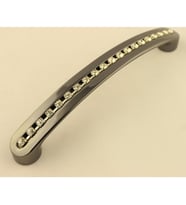 Gürcay Sıralı Taşlı Lama Kulp 128mm Füme (2 Adet)