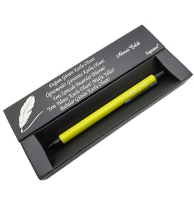 Signator® C598 Sarı Tükenmez Kalem  İsme Özel Kalem  Hediyelik Kalem (Karışık)