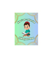 48 Adet Öğrenci Başarı Tebrik Kartı 70x50 mm (Kur'an-ı Kerim Okuyorum-Erkek) (Çok Renkli)
