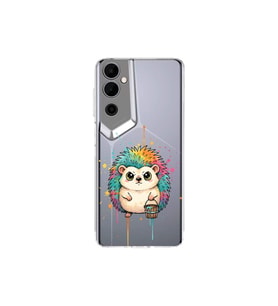 Tecno Pova Neo 2 ile Uyumlu Splash Kirpi Tasarımlı Şeffaf Silikon Kılıf
