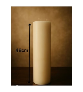Dev Boy 48cm 5Kg Özel Yapım Baton Sütün Hediyelik Dekoratif Mum