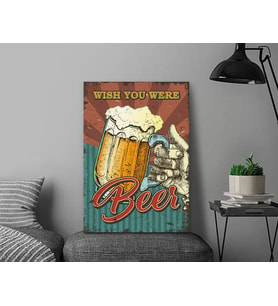 BK Gift  Beer Tasarımlı Kanvas Tablo-10 Ev Dekorasyonu, Ev Hediyesi