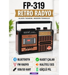 Tepe Fp-319bt Nostaljik Bt+Usb+Sd+Fm Kaset Çalar Radyo