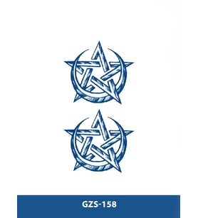 GZS-158 YARI KALICI AYYILDIZ DESEN DÖVME-TATTO
