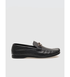 Hakiki Deri Siyah Erkek Loafer