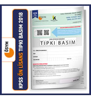 KPSS Ön Lisans 2018 ÖSYM Tıpkı Basım Türkiye Geneli Dijital Çözümlü Çıkmış Soru (Beyaz)