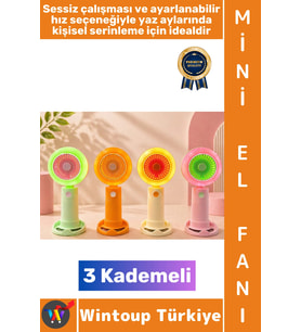 #Vantilatör Kompakt Taşınabilir Hafif Sessiz Çalışma Ev Ofis Seyahat Yaz Serinleme Sevimli Şık Renkl