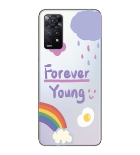 Redmi Note 12 Pro 4G Uyumlu Forever Young Tasarımlı Şeffaf Telefon Kılıfı