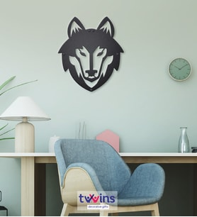 Wolf Lazer Kesim Metal Duvar Dekoru