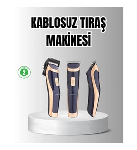 Mey İthalat® Unisex Şarjlı Saç ve Sakal Tıraş Makinesi – Ayarlanabilir Tarak Başlıkları, Sessiz Moto