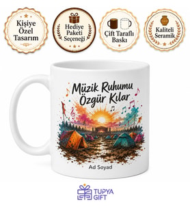 Festival Çadırında Uyananlara Çamur ve Müzik Özgür Ritim Kupa Bardak Hediye