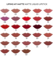 Liping My Matte Likit Ruj No: 19 - Suya Dayanıklı Ultra Mat Ruj