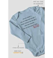 Canına Can Olmaya Geliyorum Canım Babam Baskılı Bebek Zıbını – Çıtçıtlı Body  %100 Pamuk Uzun Kol (Bebek Mavisi)