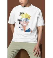 Naruto Uzumaki Baskılı Unisex Oversize Naruto Anime Dizi Karakter Tişört