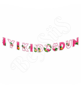 Flamingo Temalı İyi Ki Doğdun Banner