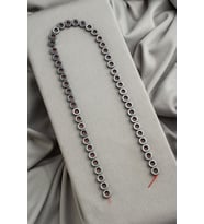 Hematit Doğal Taş Füme İçi Boş Daire Kesim 8mm Dizi