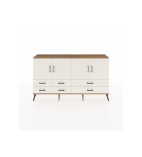 Arges Konsol 6 Raflı 6 Çekmeceli 4 Kapaklı 176x30x99 Çam-Aytaşı