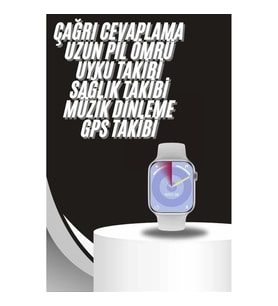 Mey İthalat® Akıllı Saat Gümüş Kasa Bluetooth Kulaklık Hediyeli Çok Fonksiyonlu İkili Set