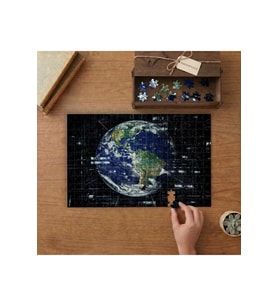 Dünya - İnternet Tasarımı 240 parça Ahşap Puzzle Ahşap Kutuda MP04888