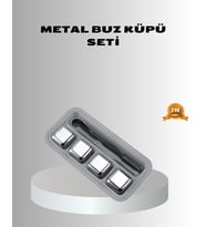 Paslanmaz Metal Buz Küpleri Seti Klipsli Sulandırmadan Soğutma Özellikli