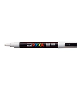 Uni-Ball Markör Boyama Posca Su Bazlı Poster 0.9-1.3 MM Beyaz (6 Lı Paket)