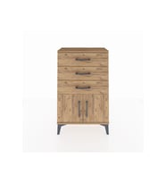 Arges Komodin 3 Çekmeceli 2 Kapaklı 60x30x96 Çam-Çam
