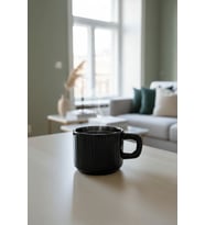 El Yapımı 260 ml Siyah Parlak Seramik Mug Çay Kahve Kupası MIT1301