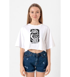 Rick Me Myself And I Rick Halloween Beyaz Kadın Crop Tshirt