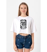 Rick Me Myself And I Rick Halloween Beyaz Kadın Crop Tshirt