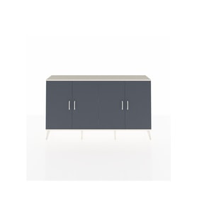 Arges Konsol 4 Raflı 4 Kapaklı 176x30x99 Aytaşı-Antrasit/Aytaşı