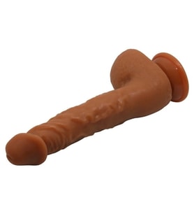 MorGece Vantuzlu 25,2 cm Realistik Melez Belden Bağlamalı Dildo