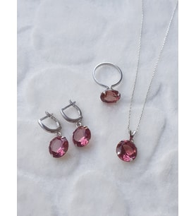 Sultanit Taşlı Gümüş Set