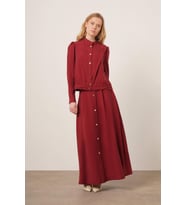 FTZ Women Kadın Modal Etekli Takım Bordo 31174