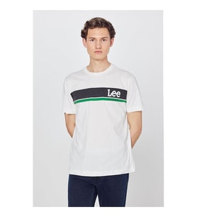 Lee Logo Beyaz Erkek T-Shirt L211918102