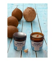 Bihal Hindistan Cevizi Kokulu Doğal Soya Wax Ahşap Fitil Mum (250ml - 510gr )