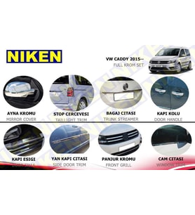 Volkswagen Caddy Full Set Kromu Nikelajı 2015 Sornası