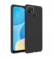Oppo A15S İnce Mat Silikon Kılıf Siyah