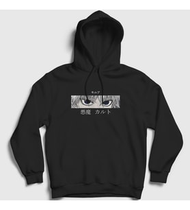 Presmono Unisex Siyah Killua Eyes Anime Hunter X Hunter Kapüşonlu Sweatshirt 238621tt