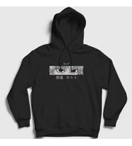 Presmono Unisex Siyah Killua Eyes Anime Hunter X Hunter Kapüşonlu Sweatshirt 238621tt