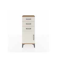 Arges Komodin Tek Raflı 3 Çekmeceli Tek Kapaklı 44x30x106 Çam-Aytaşı