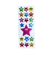Sticker Kabartmalı Stiker Defter, Planlayıcı Etiket Yıldız Emoji (cb261) 16x7 cm