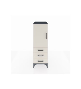 Kronos Dolap 2 Raflı 3 Çekmeceli Tek Kapaklı 44x59x134 Antrasit-Aytaşı